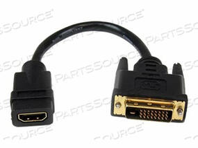 OEM#: HDDVIFM8IN8IN ВИДЕОКАБЕЛЬ-АДАПТЕР HDMI - DVI-D - HDMI - DVI F/M - ВИДЕОАДАПТЕР - HDMI / DVI - 28 AWG - HDMI TYPE A (F) - DVI-D (M) - 8 В - ЭКРАНИРОВАННЫЙ - ЧЕРНЫЙ от StarTech.com Ltd.