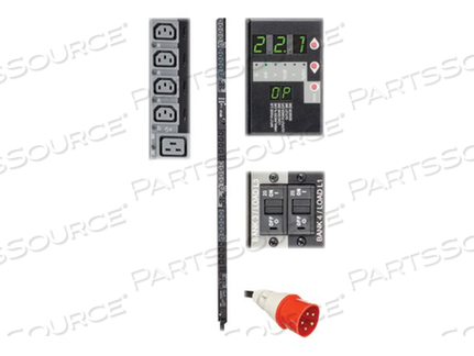 PDU 3-ФАЗНЫЙ ПЕРЕКЛЮЧАЕМЫЙ 220В/230В 22.1КВТ C13 C19 IEC309 32A КРАСНЫЙ 0U