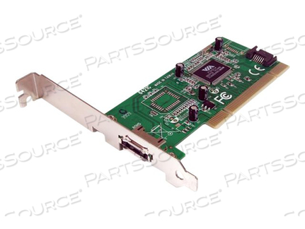1 ПОРТ ESATA + 1 ПОРТ SATA PCI КАРТА КОНТРОЛЛЕРА SATA — КОНТРОЛЛЕР ХРАНЕНИЯ — 2 КАНАЛА — SATA 1,5 ГБ/С / ESATA НИЗКИЙ ПРОФИЛЬ — 1,5 ГБ/С — PCI