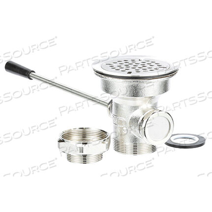 Заменяет компонент оборудования D10-7400-FСЛИВ ИЗ СТОЧНОЙ ВОДЫ - ОТКРЫТИЕ ДЛЯ РАКОВИНЫ 3-1/2, РЫЧАГ