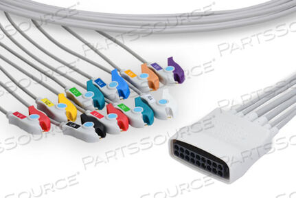 Заменяет Philips Healthcare 98980318012112L GRABBER AAMI LEADSET