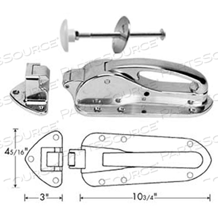 Заменяет Premco 101F6-3/4LATCH, ХРОМ, С FL STRIKE/IR