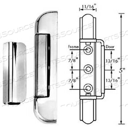 Заменяет Kason 212-000008KASON® - 10212000008ПЕТЛЯ, КРАЙНИЙ МОНТАЖ