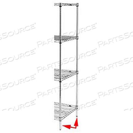 OEM#: 74PSMETRO SUPER ERECTA 74PS SITESELECT ПРОМЫШЛЕННАЯ СТОЙКА ДЛЯ СТЕЛЛАЖА, ПОЛИРОВАННАЯ НЕРЖАВЕЮЩАЯ СТАЛЬ, 74 H от Intermetro Industries (Emerson)