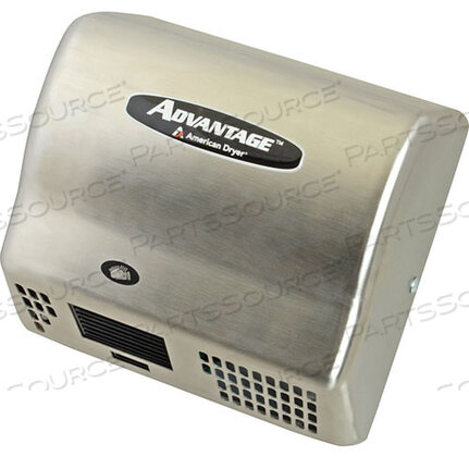 Заменяет American Dryer Corp AD90-SSDRYER, HANDNO TOUCH, ADVAN TAGE STAINLESS STEEL