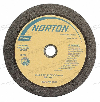 OEM#: 66253198584ШЛИФОВАЛЬНЫЙ ЧАШЕЧНЫЙ КРУГ 6X4-3/4X2 ДЮЙМА 5/8-11 от Norton | Saint-Gobain Abrasives