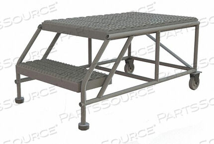 OEM#: WLWP0224362 STEP MOBILE WORK PLATFORM 24W X 36L, NO HANDRAILS, GRAY by Tri-Arc