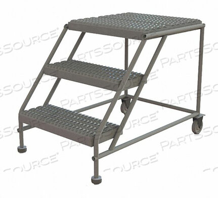 OEM#: WLWP0324243 STEP MOBILE WORK PLATFORM 24W X 24L, NO HANDRAILS, GRAY by Tri-Arc