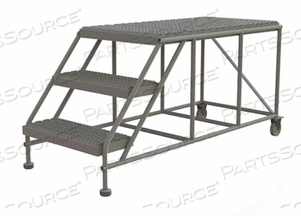 OEM#: WLWP032448MOBILE 3 STEP STEEL 24W X 48L WORK PLATFORM LADDER WITHOUT HANDRAILS - WLWP032448 by Tri-Arc