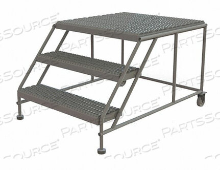OEM#: WLWP033636MOBILE 3 STEP STEEL 36W X 36L WORK PLATFORM LADDER WITHOUT HANDRAILS - WLWP033636 by Tri-Arc
