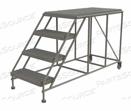 OEM#: WLWP042448MOBILE 4 STEP STEEL 24W X 48L WORK PLATFORM LADDER WITHOUT HANDRAILS - WLWP042448 by Tri-Arc