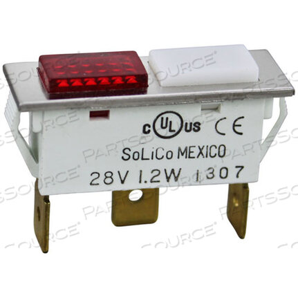 Заменяет Frymaster 8070495СИГНАЛЬНЫЙ СВЕТ 3/8 X 1-5/16 КРАСНЫЙ/БЕЛЫЙ