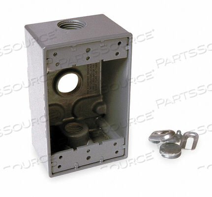 OEM#: 5320-0ВСЕГДА ЗАЩИЩЕННЫЙ КОРОБ 1GANG 3INLET ALUM от Hubbell Power Systems