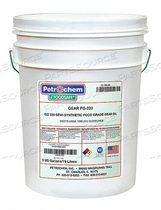 OEM#: FOODSAFE GEAR FG-220-005GEAR LUBRICANT 5 GAL VIS 220 от Petrochem