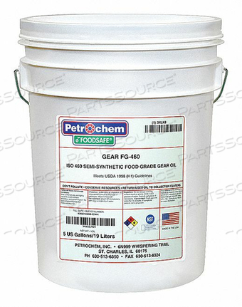 OEM#: FOODSAFE GEAR FG-460-005 ПИЩЕВОЕ ПОЛУСИНТЕЗИОННОЕ ТРАНСМИССИОННОЕ МАСЛО ISO 460 от Petrochem