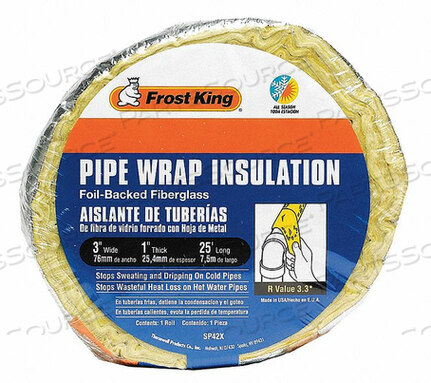 OEM#: SP42X/16PIPE WRAP 1 IN T 3 IN W X 25 FT. by Thermwell Products Co., Inc.