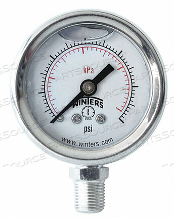 OEM#: PFQ1213МАНОМЕТР 1-1/2 РАЗМЕР ЦИФЕРБЛАТА СЕРЕБРИСТЫЙ от Winters Instruments