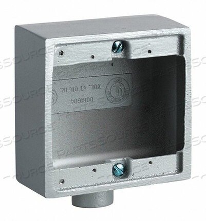 OEM#: 2FD-1DEVICE BOX 1/2 HUB ОБЪЕМОМ 47,0 куб. дюймов от Hubbell Power Systems