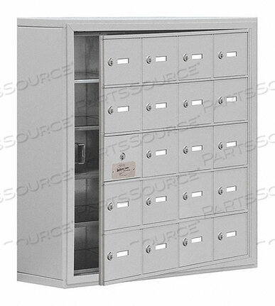 OEM#: 19158-20ASK20 DOOR WELDED CELL PHONE LOCKER W/KEYED LOCKS, 30-1/2WX9-1/4DX31H, GRAY, ASSEMBLED by Salsbury Industries