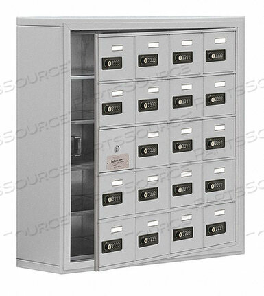 OEM#: 19158-20ASC20 Дверной сварной шкафчик для сотового телефона с комбинированными замками, 30-1/2WX9-1/4DX31H, серый, собран Salsbury Industries