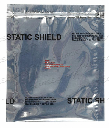 OEM#: 817Z1018СТАТИЧЕСКАЯ ЭКРАНИРУЮЩАЯ СУМКА СЕРЕБРИСТАЯ 18 Вт PK100 от SCS