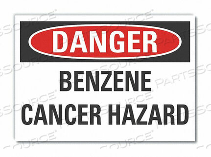 OEM#: LCU4-0442-RD_14X10REFL НАКЛЕЙКА ОПАСНО БЕНЗОЛ 14 X10 от Lyle Signs Inc.