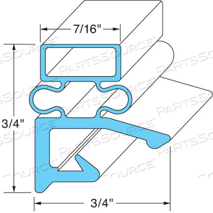 Заменяет Vulcan Technologies 280984-3DOOR GASKET24-3/8 X 60-11/16
