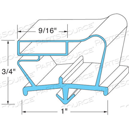 Replaces Perlick Refrigeration 66237-4DOOR GASKET