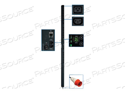 БЛОК PDU INTL 3-ФАЗНЫЙ С МОНИТОРИНГОМ 230 В 11 КВТ IEC-309 30 C13, 6 C19 0U RM 3-ФУТОВЫЙ КАБЕЛЬ