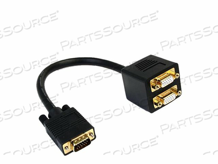 OEM#: VGASPL1VV1 FT VGA TO 2X VGA VIDEO SPLITTER CABLE - M/F - VGA SPLITTER - HD-15 (M) TO HD-15 (F) - 1 FT - ЧЕРНЫЙ от StarTech.com Ltd.