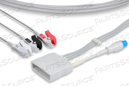 Заменяет Philips Healthcare 98980317181185CM 3-КАНАЛЬНЫЙ ЭКГ-КАБЕЛЬ AAMI+SPO2