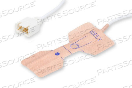 Replaces Physio-Control 11171-000019LNCS ADULT ADHESIVE SENSOR, 9 PIN D-SUB MALE, WHITE CABLE, MEETS ROHS, 30 KG
