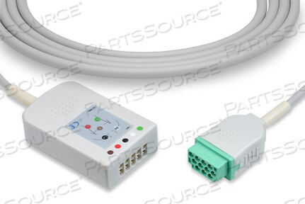 Заменяет GE Medical Systems Information Technology (GEMSIT) 2106310-0013/5 ЭЛЕКТРОДОВОЙ КАБЕЛЬ ЭКГ