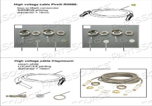 OEM#: 4466405КАБЕЛЬ ВЫСОКОГО НАПРЯЖЕНИЯ, 8 М от Siemens Medical Solutions