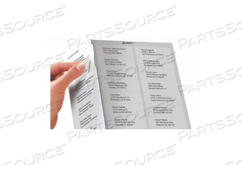 БЕЛЫЕ ЛЕГКО ОТЪЕМНЫЕ АДРЕСНЫЕ ЭТИКЕТКИ WI PK750