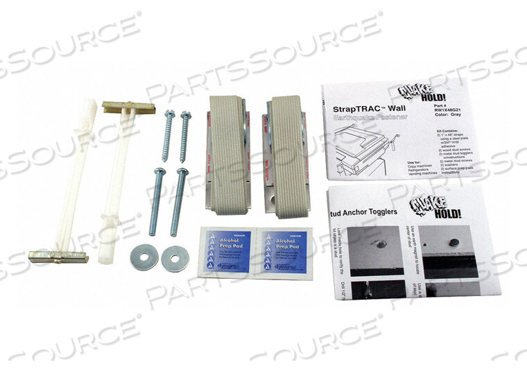 OEM#: RW.1X48.G.2.1 НАСТЕННЫЙ РЕМЕШОК С БОКОВОЙ ЗАСТЕЖКОЙ, СЕРЫЙ от QuakeHOLD!