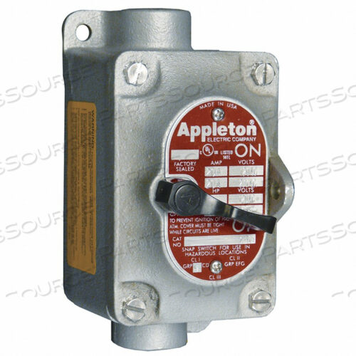 OEM#: EDSC21MC2MOTOR SWITCH 20A 600V FEEDTHRU HUB3/4 2P от Appleton Electric