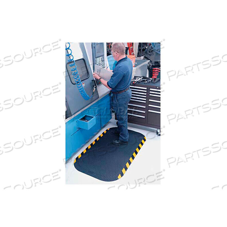 OEM#: 424223100HOG HEAVEN ANTI FATIGUE MAT 7/8 THICK 2 X 3 ЧЕРНО-ЖЕЛТАЯ ШЕВРОННАЯ КАЙМА от Andersen Company