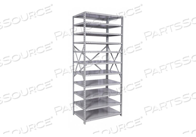 OEM#: 451C-12PL-AMMEDSAFE АНТИМИКРОБНЫЙ HI-TECH СТЕЛЛАЖ 36Ш X 12Г X 87В СВЕТЛО-СЕРЫЙ 11-ПОЛОЧНЫЙ НАЧАЛЬНЫЙ БЛОК ОТКРЫТЫЙ от Hallowell