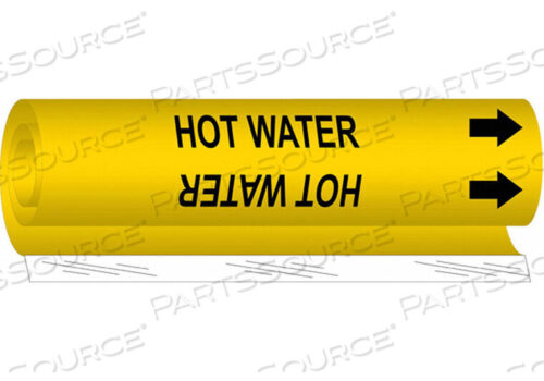 OEM#: 5707-IPIPE MARKER HOT WATER Y 1-1/2 TO2-3/8 IN от Brady Americas