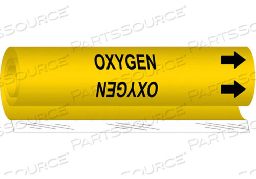 OEM#: 5736-OPIPE MARKER OXYGEN YEL 1/2 ДО 1-3/8 ДЮЙМА от Brady Americas
