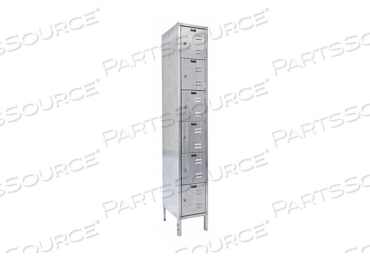 OEM#: USS1288-6ABOX LOCKR LOUVERED 1 WIDE 6 TIER SILVER от Hallowell