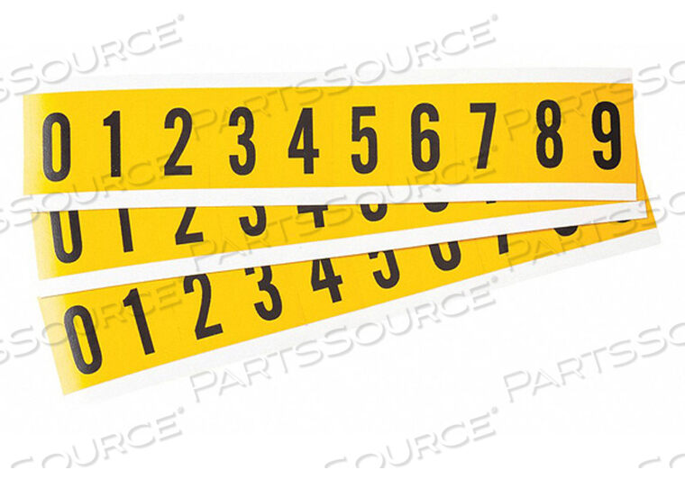 OEM#: 1530-# НАБОР ЭТИКЕТОК 0 THRU 9 PK25 от Brady Americas