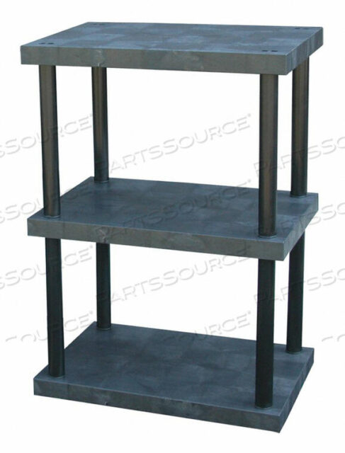 OEM#: ST3624X3STRUCTURAL PLASTIC SOLID SHELVING, 36W X 24D X 51H, BLACK by SPC Industrial