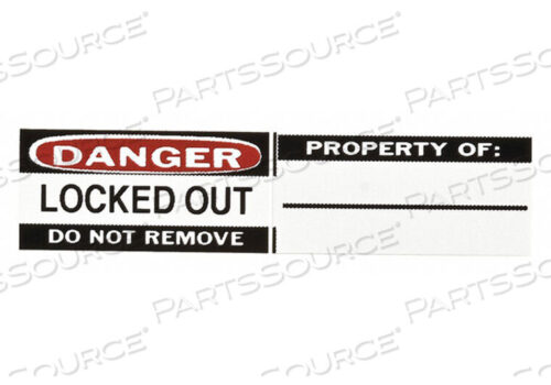 OEM#: 50289ЭТИКЕТКА ДЛЯ ЗАМКА 4/5 ДЮЙМА В Х Ш 1-1/9 ДЮЙМА PK6 от Brady Americas