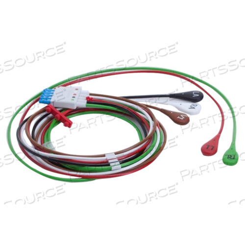 ЭКРАНИРОВАННЫЙ ПРОВОД ЭКГ С 5 ОТВЕДЕНИЯМИ, ЗАЩЕЛКИВАЮЩИМСЯ НА КОНЕЧНОСТИ