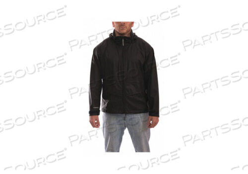 OEM#: J67113RAIN JACKET W/HOOD/POCKETS STRETCH BLK L by Tingley Rubber