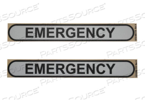 OEM#: 1010900215ЭТИКЕТКА ДЛЯ АВАРИЙНОЙ СИТУАЦИИ НА КАПЮШОНЕ от Stryker Medical