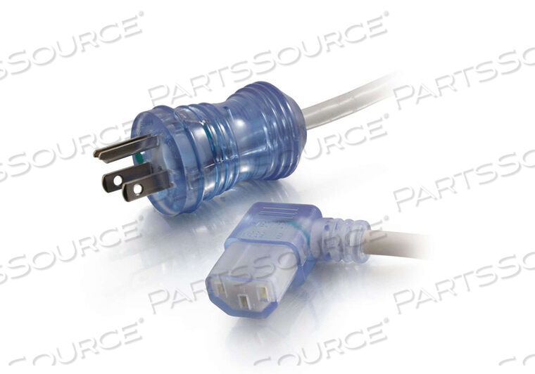 OEM#: 480422FT 16 AWG NEMA 5-15P - C13R ШНУР ПИТАНИЯ МЕДИЦИНСКОГО КЛАССА - ПРОЗРАЧНЫЙ/СЕРЫЙ от Legrand AV (C2G)