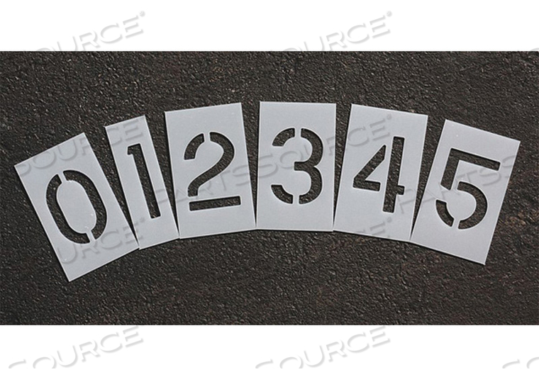 OEM#: STL-108-8020PAVEMENT STENCIL 2 IN NUMBER KIT 1/8 by RAE Products & Chemicals Corp.